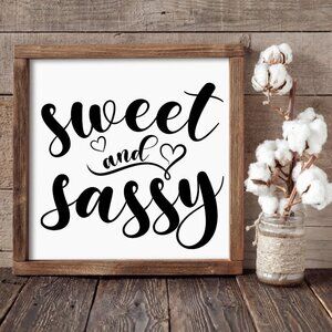 Sweet and Sassy Hand-crafted sign